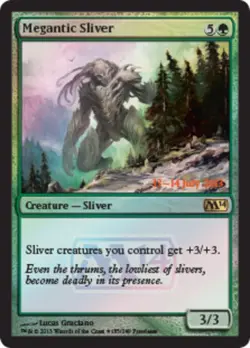 MTG - Megantic Sliver - Foil - Prerelease Promo - Pre-Release Promos - NM, Engli - Image 1