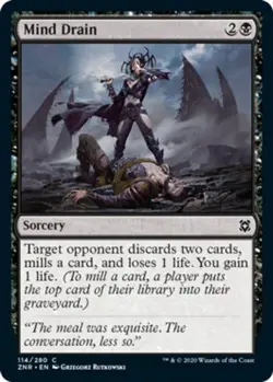 MTG - Mind Drain - Zendikar Rising - NM, English Magic FLAT RATE SHIP - Image 1