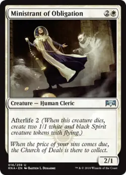 MTG - Ministrant of Obligation - Ravnica Allegiance - NM, English Magic FLAT RAT - Image 1