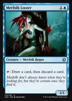 MTG - Merfolk Looter - Conspiracy: Take the Crown - NM, English Magic FLAT RATE - Image 1