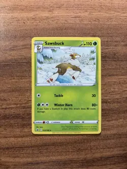 💎Sawsbuck Rare - 012/198 - Chilling Reign Pokemon 2021 LP - Image 1
