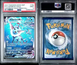 2021 POKEMON SWSH BLACK STAR PROMO #182 FULL ALT ART/VAPOREON VMAX PSA 9 - Image 3