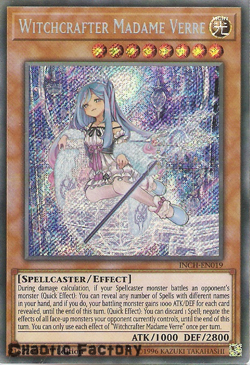 YUGIOH INCH-EN019 Witchcrafter Madame Verre Secret Rare 1st Edtion NM - Image 1