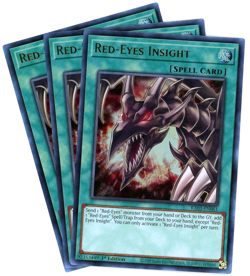 YuGiOh! x3 Red-Eyes Insight - RA03-EN061 Ultra Rare UR 1st Edition NM/M English - Image 1