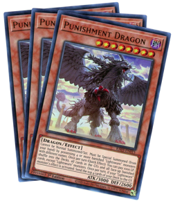 YuGiOh! x3 Punishment Dragon RA03-EN015 Ultra Rare (UR) NM/M English - Image 1