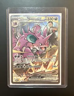 Team Rockets Nidoking EX- 233/162- SIR/SAR- Destined Rivals-English Pokemon card - Image 1