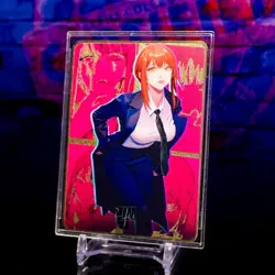 Makima Premium Metal Card Chainsaw Man Waifu Doujin Gold Anime CSM - Image 2