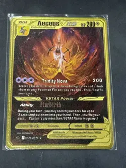 Aeceus VSTAR HP280 Metal Pokemon Card-Collectible Gift Display New~ - Image 1