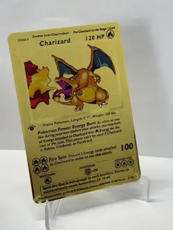 Charizard 120HP Metal Pokemon Card-Collectible Gift Display New~ - Image 2