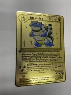 Blastoise 100HP Metal Pokemon Card-Collectible Gift Display New~ - Image 4