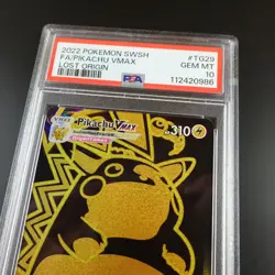 PSA 10 Pikachu Vmax TG29/TG30 Lost Origin Holo Full Art Graded Pokemon Card - Image 2
