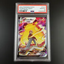 PSA 10 Pikachu Vmax TG17/TG30 Lost Origin Holo Full Art Graded Pokemon Card - Image 1