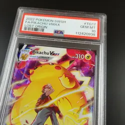 PSA 10 Pikachu Vmax TG17/TG30 Lost Origin Holo Full Art Graded Pokemon Card - Image 2