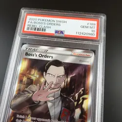 PSA 10 Boss's Orders 189/192 Rebel Clash Holo Graded Pokemon Card - Image 2
