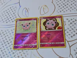 Fairy Type Pokemon Card Jigglypuff Clefairy Sun & Moon TCG Reverse Holo Bundle - Image 2