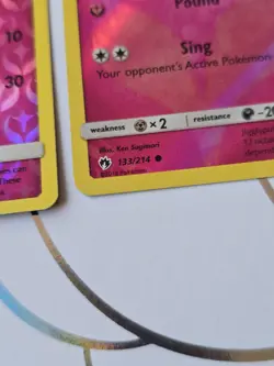 Fairy Type Pokemon Card Jigglypuff Clefairy Sun & Moon TCG Reverse Holo Bundle - Image 4