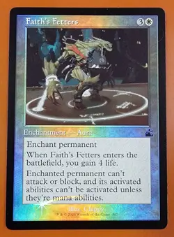 1x Faith's Fetters | FOIL Retro | Ravnica Remastered | MTG Magic Cards - Image 1