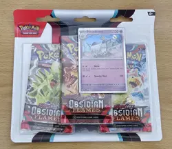Pokemon Obsidian Flames Blister 3 Packs + Houndstone Promo SEALED! - Image 1