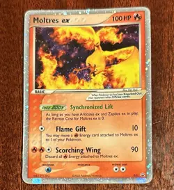 Moltres EX 031 Ultra Rare Black Star Promo Nintendo Pokemon 2005 HEAVY PLAY - Image 1