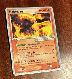 Moltres EX 031 Ultra Rare Black Star Promo Nintendo Pokemon 2005 HEAVY PLAY - Image 2