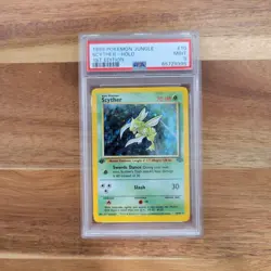 1999 Pokemon Jungle Scyther #10/64 Jungle Holo 1st Edition PSA 9 ENGLISH - Image 1