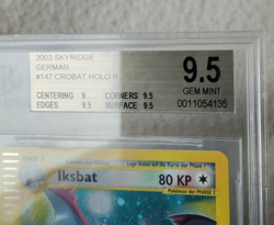 Pokemon Crobat Crystal 147/144 Holo Skyridge BGS 9.5 PSA 10 🟢 German GEM MINT - Image 5
