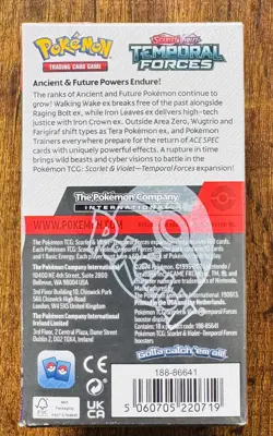 Pokemon Temporal Forces Sealed Half Booster Box (18 Packs) - Image 2