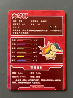 Cyndaquil R 25th Anniversary Gameboy Edition - Chinese Rare Pokemon Cracked Ice - Image 3
