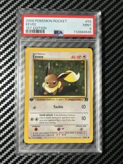 2000 Pokemon Rocket 1st Edition Eevee 55/82 PSA 9 Vintage - Image 1