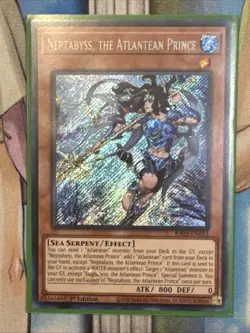 Yugioh Neptabyss, the Atlantean Prince RA03-EN013 Secret Rare 1st - NM - Image 1