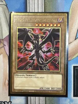 YUGIOH! Red-Eyes Black Dragon MGED-EN003 Premium Gold Rare 1st Ed NM Alt Art - Image 1