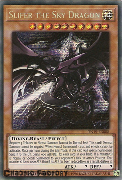 YUGIOH TN19-EN008 Slifer the Sky Dragon Prismatic Secret Rare Limited Edition NM - Image 1