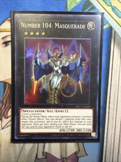 Number 104: Masquerade Super Rare OP27-EN010 Yugioh NM - Image 1
