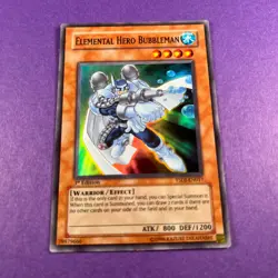 Elemental Hero Bubbleman YSDJ-EN017 1st Edition Super Rare Yugioh Trading Card - Image 1