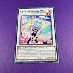 JUSH-EN019 CupsyUYummy Way Super Rare Card 1st Edition Yugioh TCG - Image 1