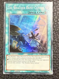 The Weather Rainy Canvas SPWA-EN037 Super Rare Yu-Gi-Oh Card 1st Edition New - Image 1