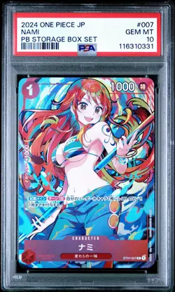 PSA 10 Nami ST01-007 C Storage Box Set Promo Japanese ONE PIECE Card Game - Image 1