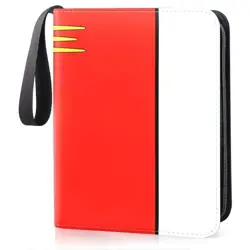 Card Binder 4 Pocket, Collectible Trading Card Albums Fits 400 Cards with Red - Image 2