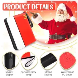 Card Binder 4 Pocket, Collectible Trading Card Albums Fits 400 Cards with Red - Image 4