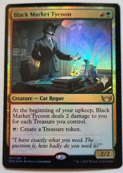 MTG Magic [x1] Black Market Tycoon [x1] FOIL PROMO Streets of New Capenna M/NM - Image 1