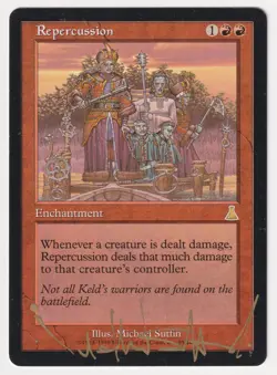 Gold Signed Repercussion Proof MP Urza's Destiny Artist Michael Sutfin MTG AP! - Image 1