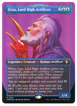 MTG - 1 x Borderless FOIL, Urza, Lord High Artificer - Mythic - (CMM) - M/NM - Image 1
