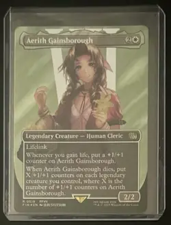 2025 MTG Final Fantasy EN Aerith Gainsborough Borderless Surge Foil #0519 - Image 1
