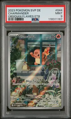 Pokemon Glumanda 044 Promo Obsidian Flames ETB PSA 9 MINT Low Pop - Image 1