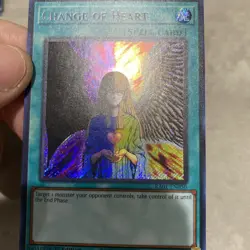 Yugioh Change Of Heart Ra01 Nm Misprint Secret Rare Print Line. - Image 1