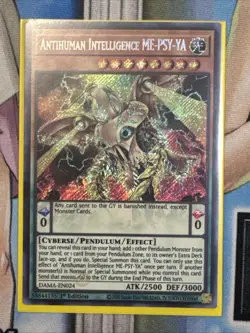 Yugioh Antihuman Intelligence ME-PSY-YA Secret Rare 1st Ed. DAMA-EN024 Near Mint - Image 1