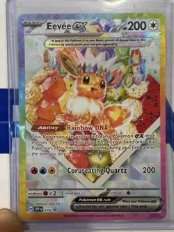 Pokemon TCG Prismatic Evolutions Eevee EX 174 Black Star Promo Card NM Condition - Image 1