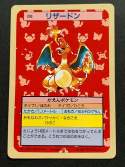Pokemon card Charizard NO.006 Topsun Green Back 1995 Pokemon TCG Japanese Rare - Image 1