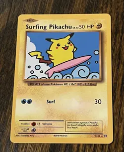 SECRET RARE Surfing Pikachu 111/108 XY Evolutions Never Played Pokemon TCG MINT - Image 2