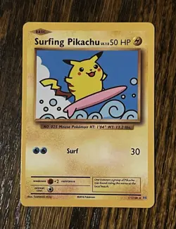 SECRET RARE Surfing Pikachu 111/108 XY Evolutions Never Played Pokemon TCG MINT - Image 4
